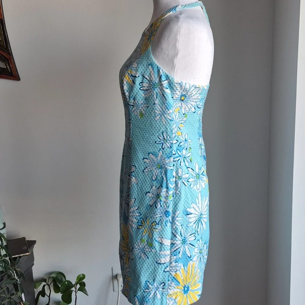 Lilly Pullitzer Grayes Racerback Shiftdress In Breakwater Blue Daisy Dance Sz 0 - Picture 5 of 6
